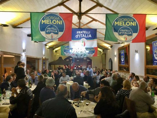 FdI - La cena a Bagnaia