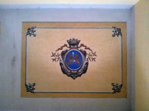 Ronciglione - Affresco nella sala d'aspetto della stazione