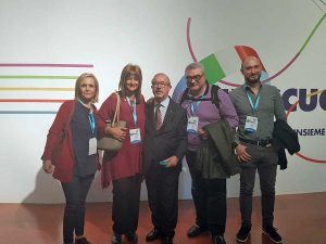 Roma - Silvia Somigli assieme alle Rsu e al segretario Barbagallo