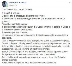 Il posto di Vittorio Di Battista
