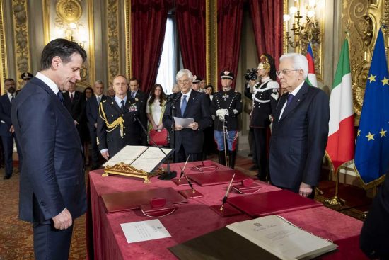 Quirinale - Il giuramento del presidente del consiglio Conte