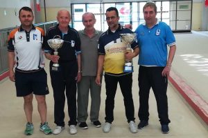 Sport - Bocce - Il podio della gara di Blera