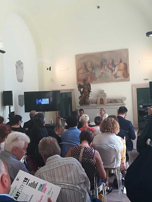Martina Tosoni alla presentazione dell'iniziativa a Castel Sant'Angelo