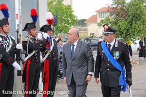 Viterbo - La 204esima festa dell'arma dei carabinieri - Il colonnello Giuseppe Palma con il prefetto Giovanni Bruno
