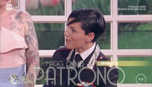 La comandante dei carabinieri di Civita Castellana, maggiore Anna Patrono, su Rai 1