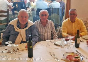 Calcio - Viterbese - La cena a Bagnaia - Piero Camilli, Alvaro Ricci e Mario Carnassale