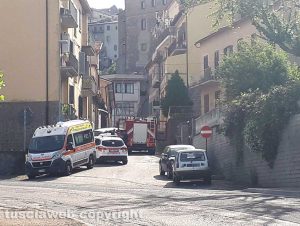 Montefiascone - Intervento dei soccorsi in via Odoardo Golfarelli 