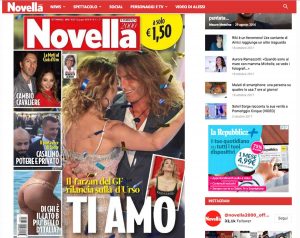 Alberto Mezzetti in prima pagina su Novella2000 insieme a Barbara D'Urso
