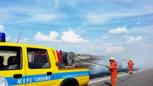 Tarquinia - Incendio sulla sp Lupo Cerrino - Intervento dell'Aeopc