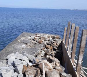Tarquinia - I lavori per il ponticello alle Saline
