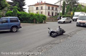 Montefiascone - Incidente moto - jeep