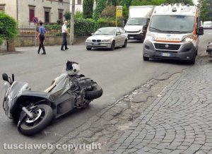 Montefiascone - Incidente moto - jeep