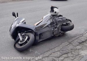 Montefiascone - Incidente moto - jeep