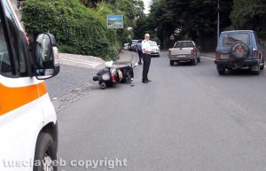 Montefiascone - Incidente moto - jeep