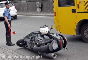Montefiascone - Incidente moto - jeep