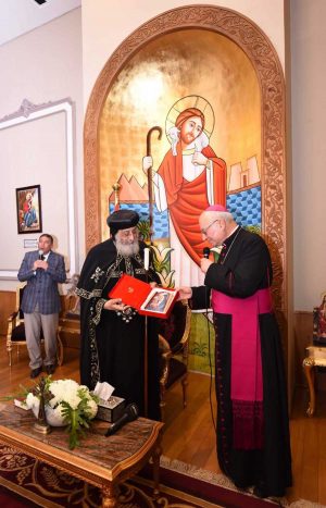 Il Cairo - Fumagalli incontra papa Tawrodos II