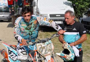 Sport - Motocross - La gara di Castellano - Alessandro Grugnoni stravolto dopo la competizione