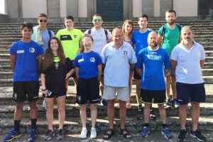 Sport - Calcio - Il presidente dell'Aia Viterbo Luigi Gasbarri con alcuni collaboratori