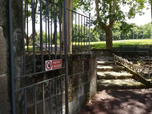 Lavori ai giardini di Vasanello
