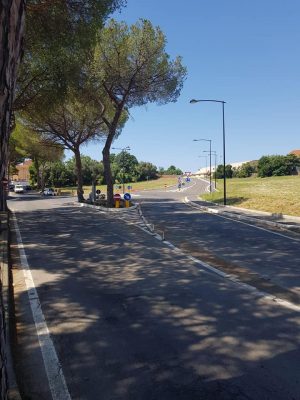 Pescia Romana - La rotatoria a viale dei Pini