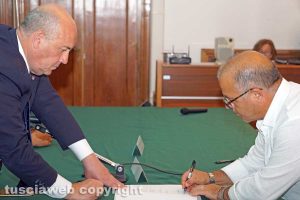 Viterbo - La firma del protocollo sulla legalità autostrada Tarquinia-Civitavecchia