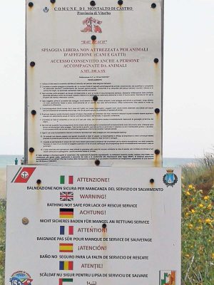 Montalto - Spiaggia non attrezzata per animali