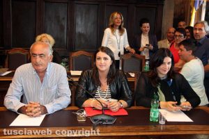 Viterbo - Consiglio comunale - Alvaro Ricci, Luisa Ciambella e Martina Minchella