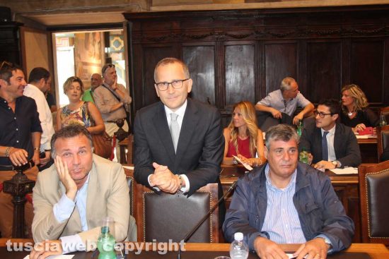 Viterbo - Consiglio Comunale - Gianmaria Santucci, Fabrizio Purchiaroni e Paolo Muroni