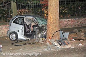 Viterbo - L'incidente a viale Trieste