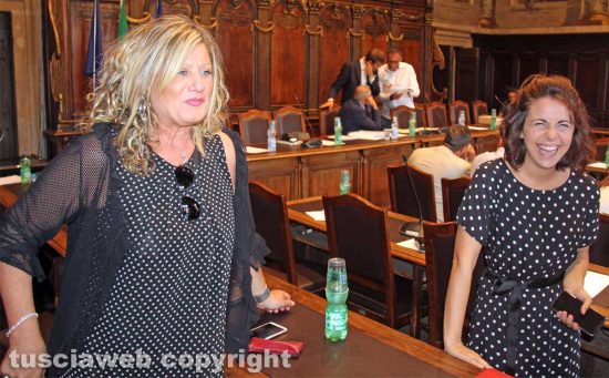 Viterbo - Consiglio comunale - Ombretta Perlorca e Claudia Nunzi