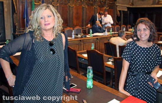 Viterbo - Consiglio comunale - Ombretta Perlorca e Claudia Nunzi