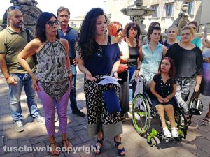Chiara Frontini e i responsabili di quartiere Viterbo 2020