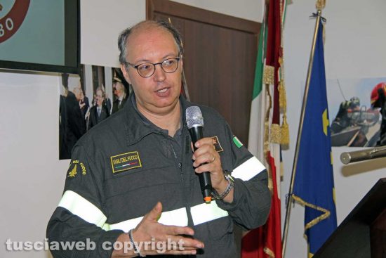 Viterbo - Nuova caserma vigili del fuoco - Il comandante provinciale Giuseppe Paduano