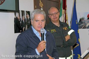 Viterbo - Nuova caserma vigili del fuoco - Il sindaco Giovanni Arena e il comandante provinciale Giuseppe Paduano