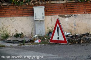 Viterbo - Via Monte Zebio - Il luogo dell'incidente