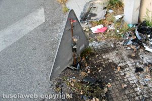 Viterbo - Via Monte Zebio - Il luogo dell'incidente