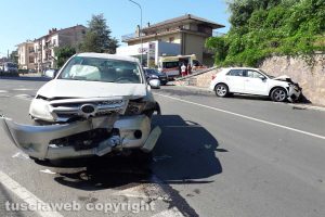 Montefiascone - Incidente all'incrocio via Aldo Moro e via Dante Alighieri