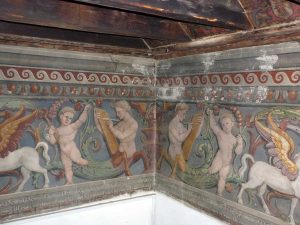 Lavori di restauro a Palazzo Gallo a Bagnaia