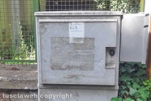 Viterbo - La cabina Enel di via Merlini