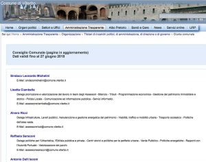 Viterbo - La giunta - Il sito internet del comune