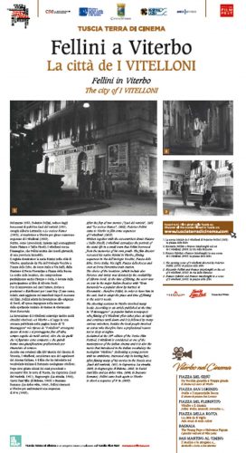 Viterbo nel cinema - Uno dei pannelli che sarà posizionato in città