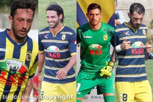 Sport - Calcio - Viterbese - Da sinistra: Saraniti, Palermo, Forte e Bovo