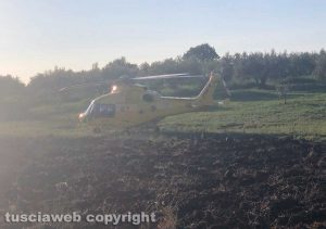 Uomo caduto in dirupo a Barbarano Romano