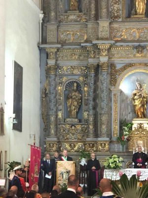 L'assessore De Carolis alla Faradda dei Candelieri di Sassari