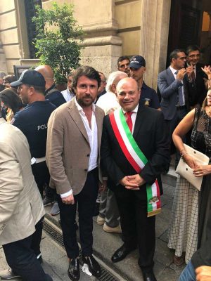 L'assessore De Carolis alla Faradda dei Candelieri di Sassari