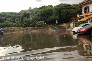 Maltempo - Nubifragio a Montalto Marina - Una strada allagata