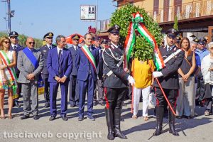 Viterbo - La commemorazione dei carabinieri Pietro Cuzzoli e Ippolito Cortellessa