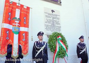 Viterbo - La commemorazione dei carabinieri Pietro Cuzzoli e Ippolito Cortellessa