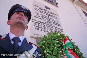 Viterbo - La commemorazione dei carabinieri Pietro Cuzzoli e Ippolito Cortellessa