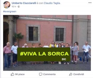 Il post sul profilo Facebook di Umberto Ciucciarelli